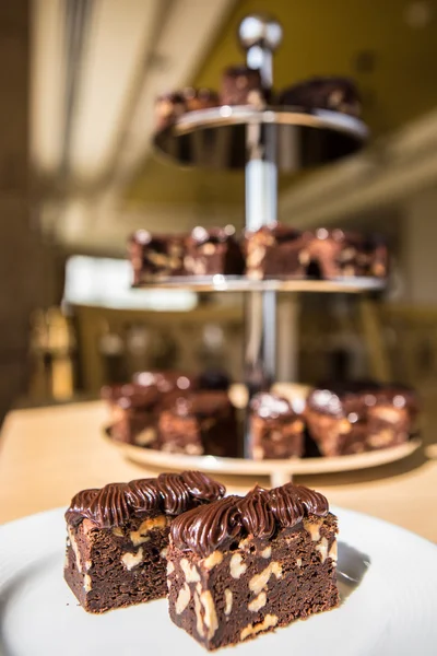 Deliziosa torta al cioccolato fondente — Foto Stock