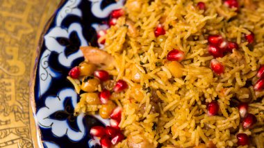 Oryantal Şah pilav, pilav, plov, etli pilav