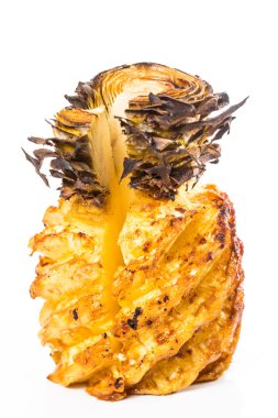 Juicy grilled pineapple. close-up clipart