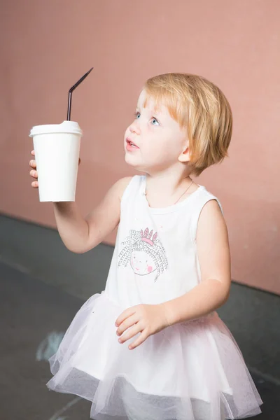 Healthy kid, milk — Stock Photo, Image