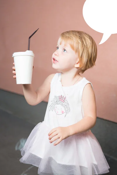 Healthy kid, milk — Stock Photo, Image