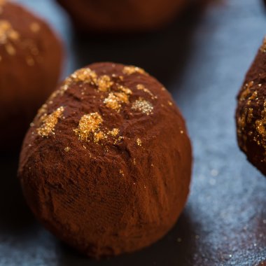 lezzetli çikolata truffles