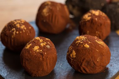 lezzetli çikolata truffles