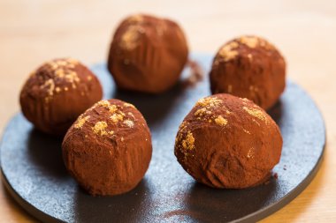 lezzetli çikolata truffles