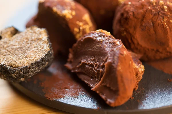 Lahodné čokoládové lanýže — Stock fotografie