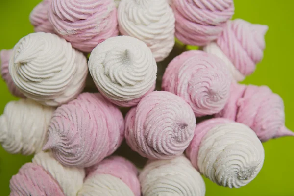 Caseiro rosa e branco marshmallow — Fotografia de Stock