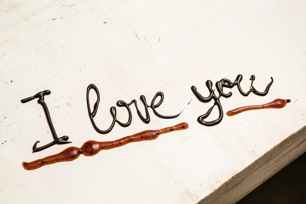 Älskar kaffekopp och handskrift. Jag älskar dig. Kreativa — Stockfoto