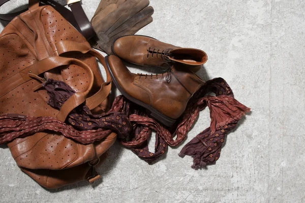 Brown leather bag — Stock Photo, Image