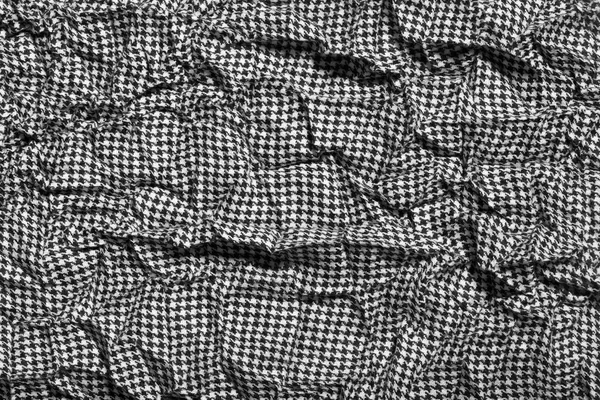 Imprimé abstrait géométrique noir et blanc sur tissu — Photo