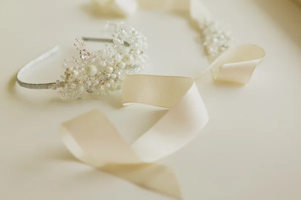 Composition of wedding accessories bride — Stock Photo, Image