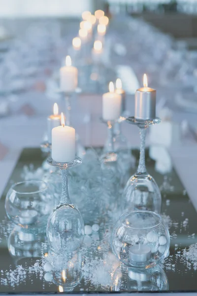 Table de mariage décorée — Photo