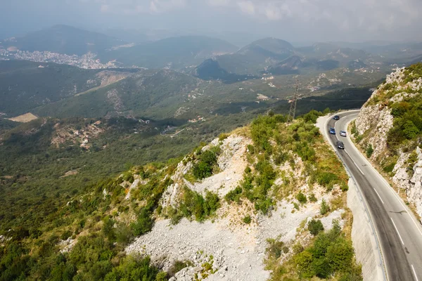 The mountain road in Montenegro. — Stock Photo, Image