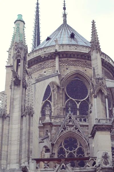 Mimari Detaylar Katedrali notre Dame de paris. — Stok fotoğraf