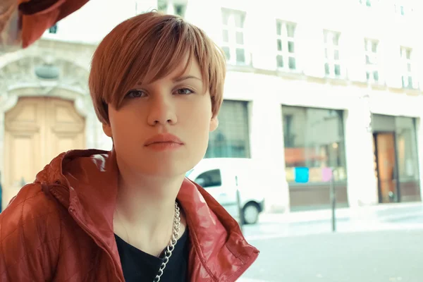 Belle jeune femme à Paris, france. Photos De Stock Libres De Droits