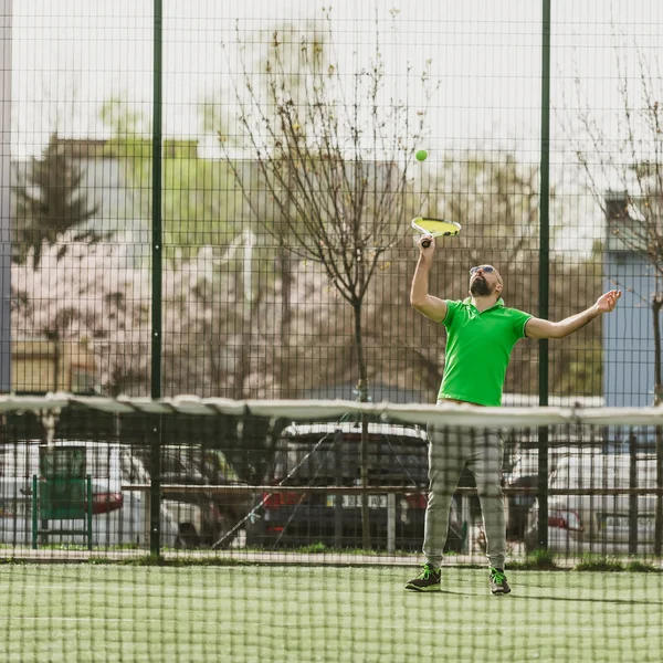 屋外男テニス — ストック写真