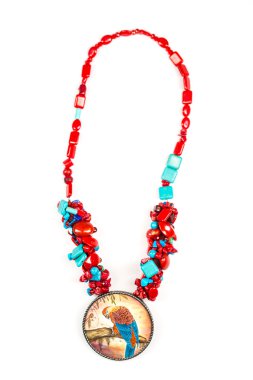 Doğal taş boncuk. Üstten Görünüm