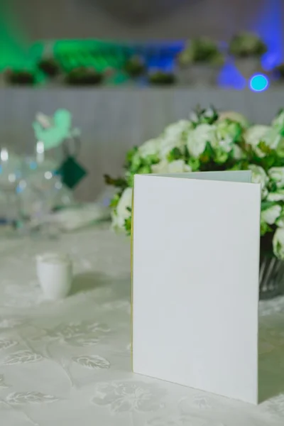 Elegant table set up for wedding banquet — Stock Photo, Image