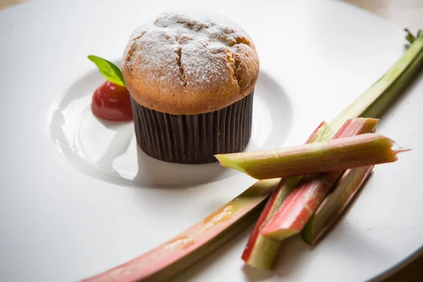 Muffins de rhubarbe et gingembre — Photo