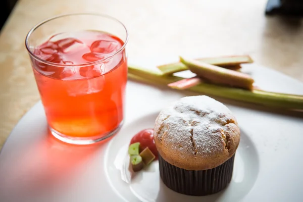 Rabarber och ingefära muffins — Stockfoto