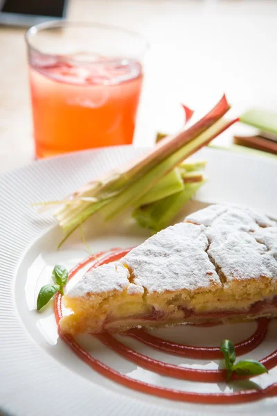 Bolo de ruibarbo — Fotografia de Stock