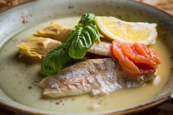 Fish fillet with vegetables — Stock Photo, Image