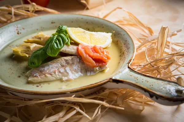 Fish fillet with vegetables — Stock Photo, Image