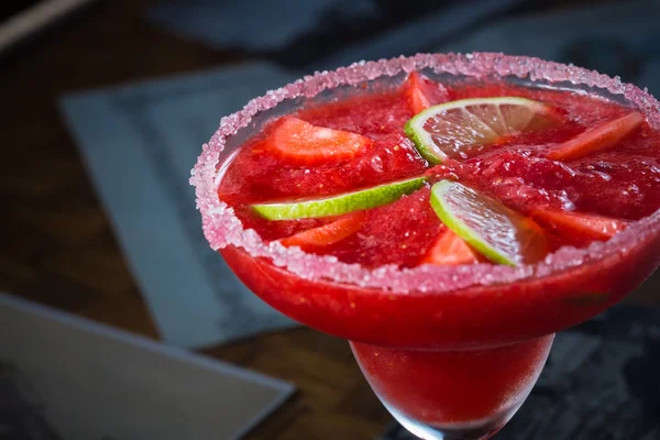 Strawberry margarita cocktail — Stock Photo, Image