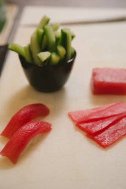 taze çiğ sashimi, Japon couisine.