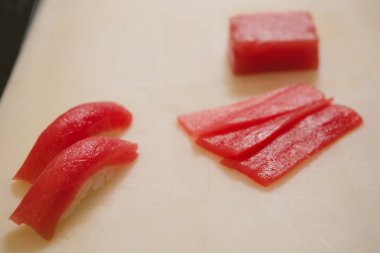 taze çiğ sashimi, Japon couisine.