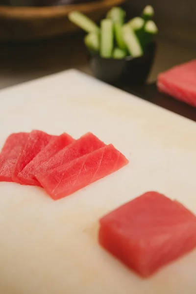 Sashimi fresco crudo, cocina japonesa — Foto de Stock