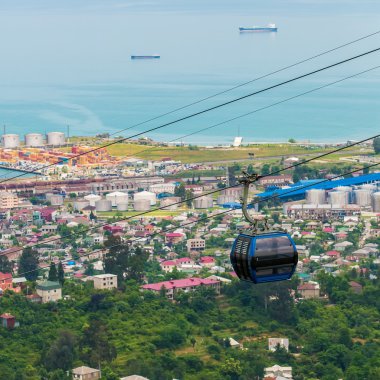 Batum, Gürcistan - 20 Temmuz: görünümünden kabin teleferik