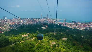 Batum, Gürcistan - 20 Temmuz: görünümünden kabin teleferik