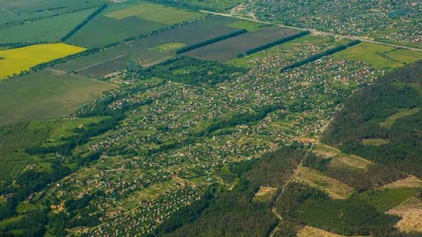 Luftaufnahme einer Stadt. — Stockfoto