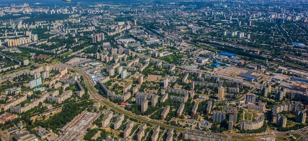 Вид з повітря на місто — стокове фото