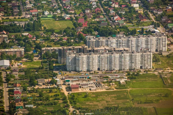 Вид з повітря на місто — стокове фото