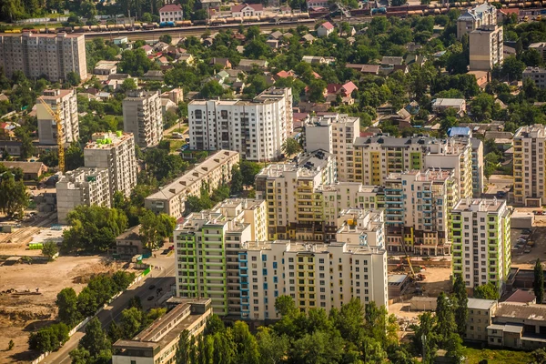 Vue aérienne d'une ville — Photo