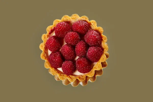 Home made tartlets with raspberries — Stock Photo, Image