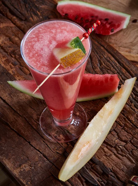 Здоровый арбузный коктейль — стоковое фото