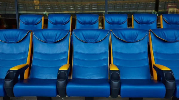 Blue chair on sport stadium — Stock Photo, Image