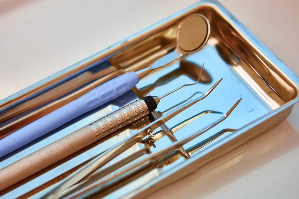 Closeup of a modern dentist tools — Stock Photo, Image