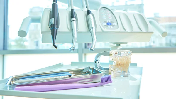 Closeup of a modern dentist tools — Stock Photo, Image