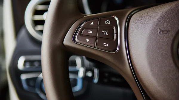 Luxo carro interior detalhes . — Fotografia de Stock