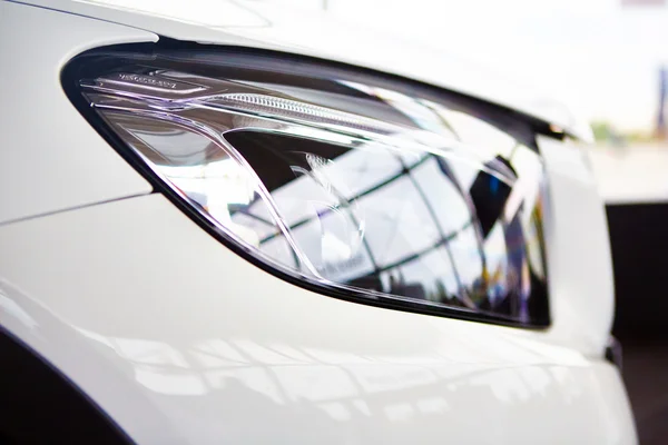 Detail on the headlight of car — Stock Photo, Image