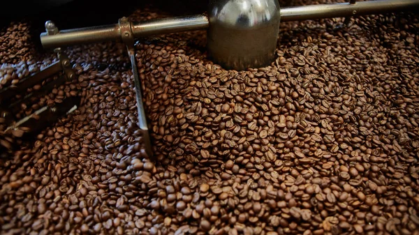 Čerstvě pražená kávová zrna — Stock fotografie