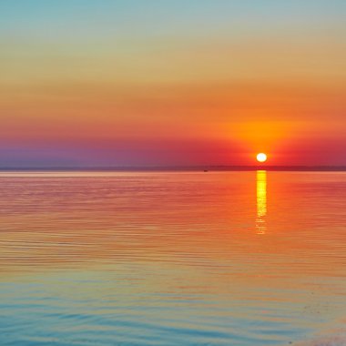 Güzel gün batımı manzaralı görünüm