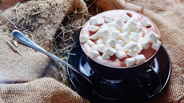 Secangkir coklat dengan marshmallow — Stok Foto