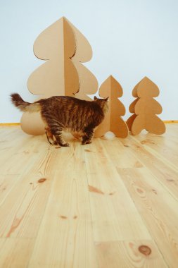 Noel ağacı karton. Yeni yıl