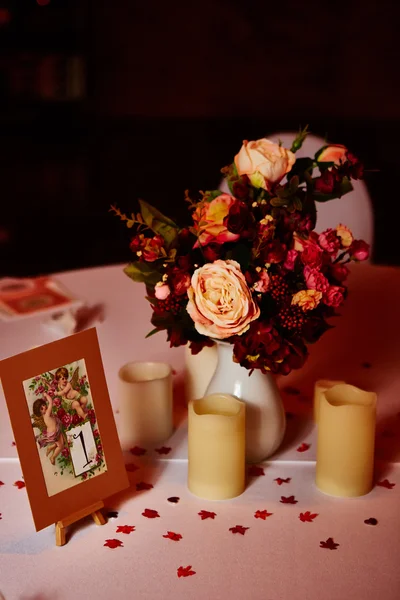 Tavola apparecchiata per matrimonio — Foto Stock