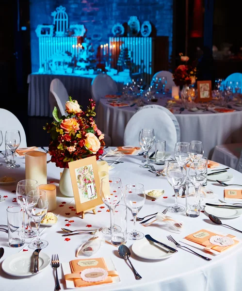 Conjunto de mesa para casamento — Fotografia de Stock