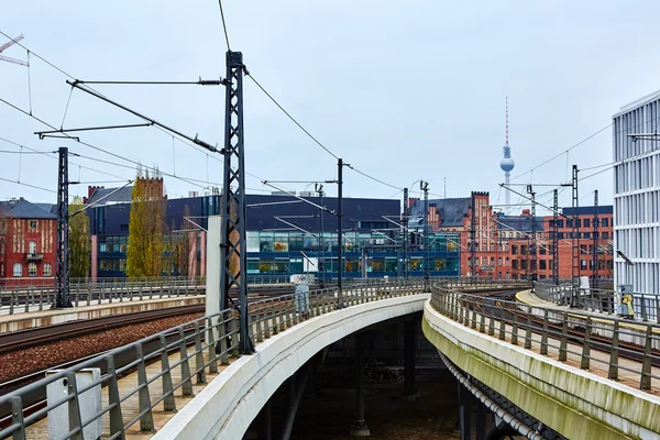 Ferrocarril en Berlín, Alemania — Foto de Stock